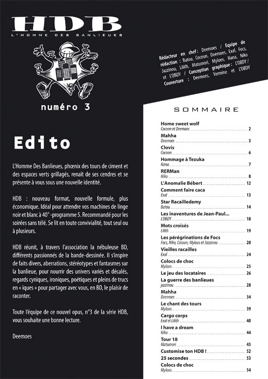 sommaire de HDB#3